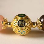 Fortune Jewel Natural Citrine Fu Character Lucky Beast Prosperity Bracelet Fortune Jewel