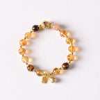 Fortune Jewel Natural Citrine Fu Character Lucky Beast Prosperity Bracelet Fortune Jewel