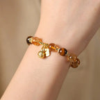 Fortune Jewel Natural Citrine Fu Character Lucky Beast Prosperity Bracelet Fortune Jewel