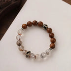 Fortune Jewel Lightning Struck Wood Red Phantom Yin Yang Protection Bracelet Fortune Jewel