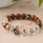 Fortune Jewel Lightning Struck Wood Red Phantom Yin Yang Protection Bracelet Fortune Jewel