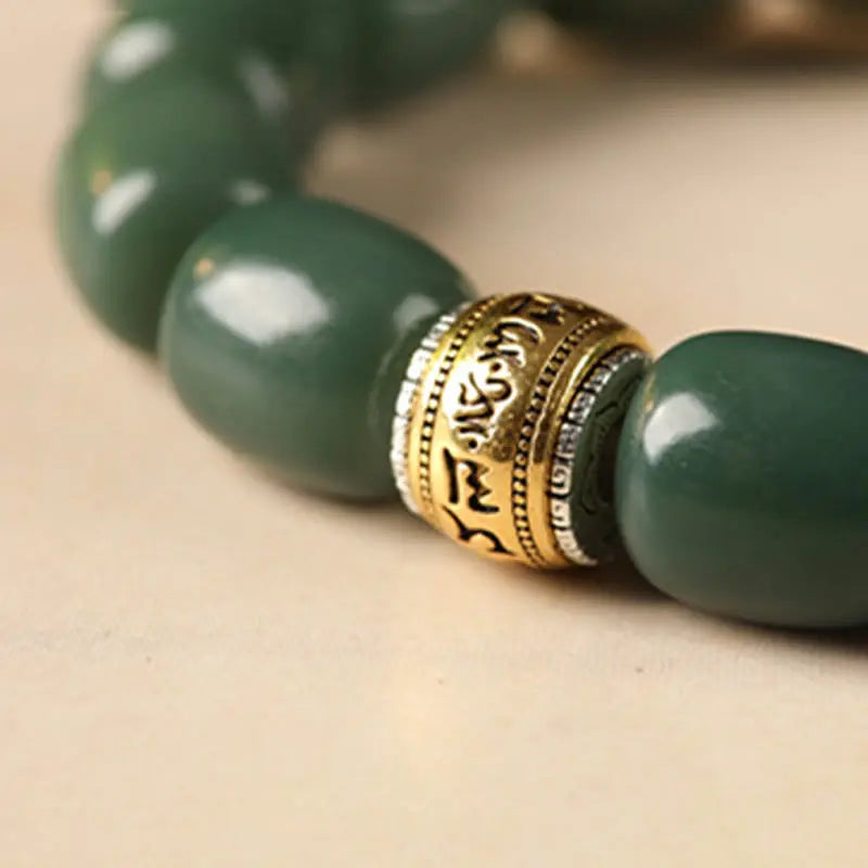 Fortune Jewel Bodhi Seed Om Mani Padme Hum Lion Head Peace Bracelet Fortune Jewel