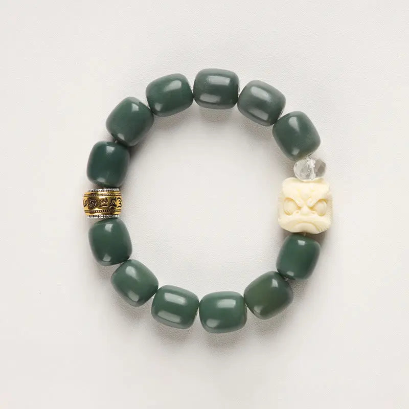 Fortune Jewel Bodhi Seed Om Mani Padme Hum Lion Head Peace Bracelet Fortune Jewel