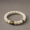 Fortune Jewel Bodhi Seed Hammered Copper Brass Calm Bracelet Fortune Jewel