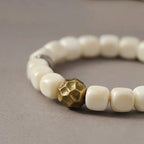 Fortune Jewel Bodhi Seed Hammered Copper Brass Calm Bracelet Fortune Jewel
