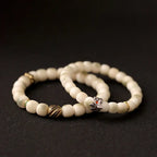 Buddha Stones Bodhi Seed Hammered Copper Brass Garuda Wisdom Bracelet Fortune Jewel