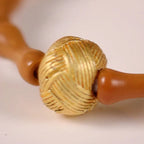 Fortune Jewel Olive Pit Bead Copper Coin Inner Strength Ring Fortune Jewel
