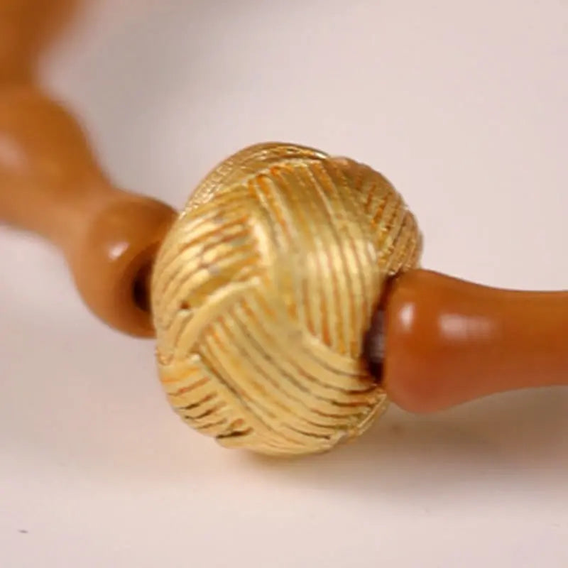 Fortune Jewel Olive Pit Bead Copper Coin Inner Strength Ring Fortune Jewel