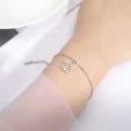 Fortune Jewel Lotus Pattern Titanium Steel Enlightenment Bracelet Fortune Jewel