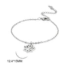 Fortune Jewel Lotus Pattern Titanium Steel Enlightenment Bracelet Fortune Jewel