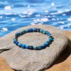 Fortune Jewel Natural Colorful Emperor Stone Oval Square Beads Anti-stress Bracelet Fortune Jewel