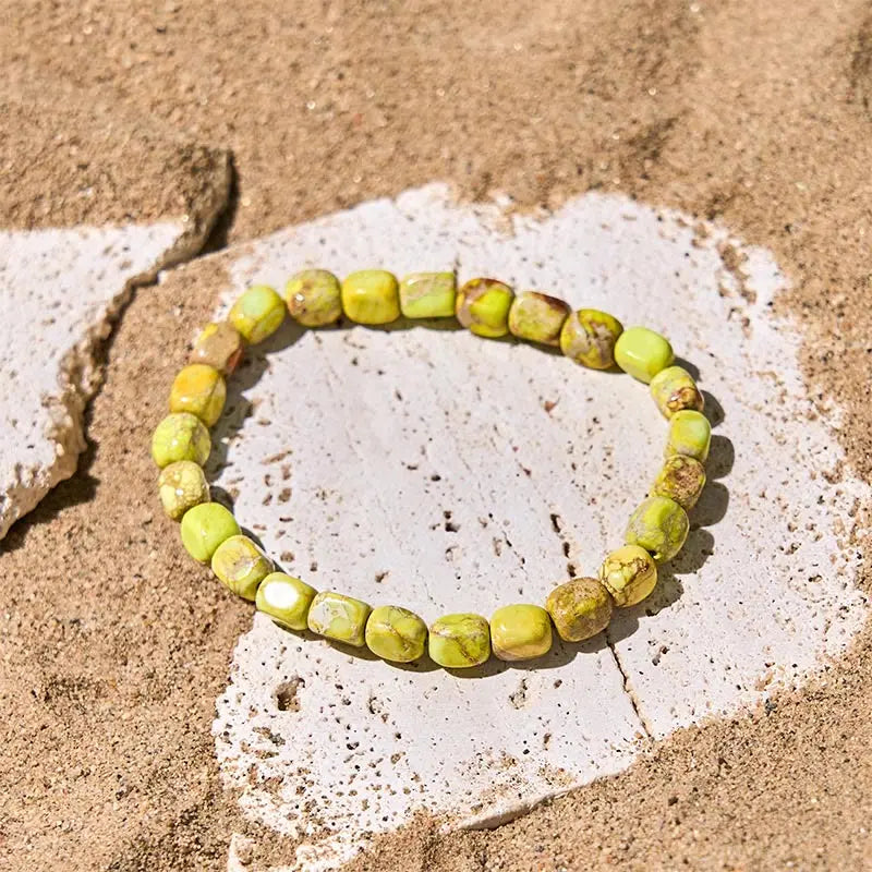 Fortune Jewel Natural Colorful Emperor Stone Oval Square Beads Anti-stress Bracelet Fortune Jewel