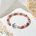 Fortune Jewel Rhodonite Unakite Beads Lotus Healing Bracelet Fortune Jewel
