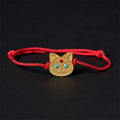 Fortune Jewel 925 Sterling Silver Cat Red String Bracelet Fortune Jewel