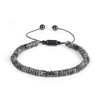 Fortune Jewel Small Black Obsidian Green Aventurine Grey Jasper Tiger Eye Strength Rope Bracelet Fortune Jewel