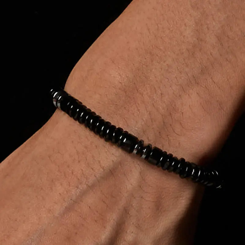 Fortune Jewel Small Black Obsidian Green Aventurine Grey Jasper Tiger Eye Strength Rope Bracelet Fortune Jewel