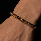 Fortune Jewel Small Black Obsidian Green Aventurine Grey Jasper Tiger Eye Strength Rope Bracelet Fortune Jewel