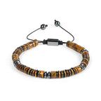 Fortune Jewel Small Black Obsidian Green Aventurine Grey Jasper Tiger Eye Strength Rope Bracelet Fortune Jewel