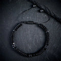 Fortune Jewel Small Black Obsidian Green Aventurine Grey Jasper Tiger Eye Strength Rope Bracelet Fortune Jewel