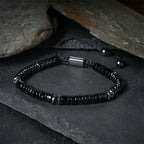 Fortune Jewel Small Black Obsidian Green Aventurine Grey Jasper Tiger Eye Strength Rope Bracelet Fortune Jewel