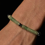 Fortune Jewel Small Black Obsidian Green Aventurine Grey Jasper Tiger Eye Strength Rope Bracelet Fortune Jewel