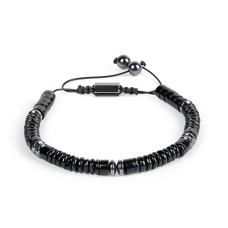 Fortune Jewel Small Black Obsidian Green Aventurine Grey Jasper Tiger Eye Strength Rope Bracelet Fortune Jewel