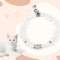 Fortune Jewel White Cat Natural White Chalcedony Bead Positive Bracelet Fortune Jewel