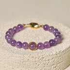 Fortune Jewel Natural Amethyst Beads Balance Relieves Stress Buckle Bracelet Fortune Jewel