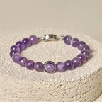 Fortune Jewel Natural Amethyst Beads Balance Relieves Stress Buckle Bracelet Fortune Jewel
