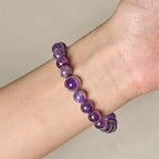 Fortune Jewel Natural Amethyst Beads Balance Relieves Stress Buckle Bracelet Fortune Jewel