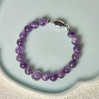 Fortune Jewel Natural Amethyst Beads Balance Relieves Stress Buckle Bracelet Fortune Jewel