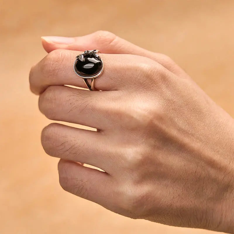 Fortune Jewel Copper Rose Flower Adjustable Self Care Ring Fortune Jewel