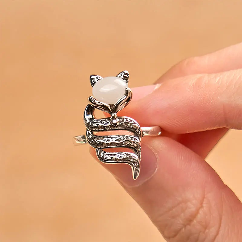 Fortune Jewel Copper Fox Head Open Healing Ring Fortune Jewel