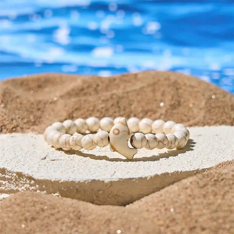 Fortune Jewel Natural Various Stones Dolphin Spiritual Balance Bracelet Fortune Jewel