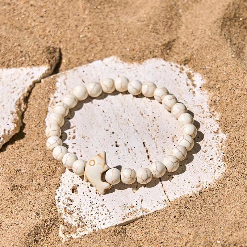 Fortune Jewel Natural Various Stones Dolphin Spiritual Balance Bracelet Fortune Jewel