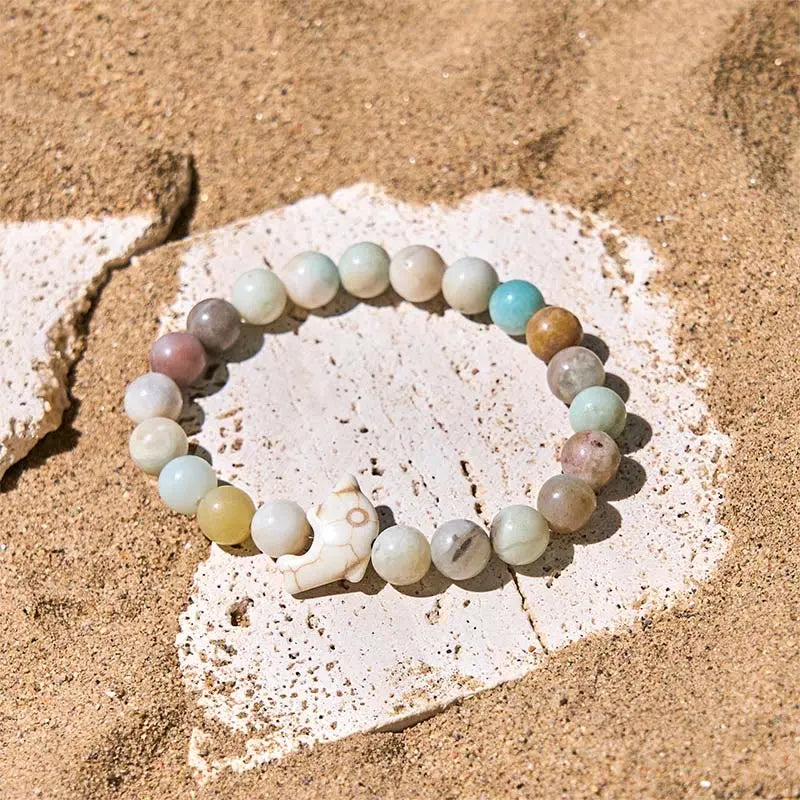 Fortune Jewel Natural Various Stones Dolphin Spiritual Balance Bracelet Fortune Jewel