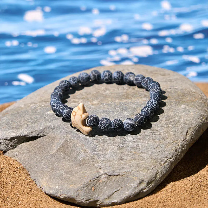 Fortune Jewel Natural Various Stones Dolphin Spiritual Balance Bracelet Fortune Jewel