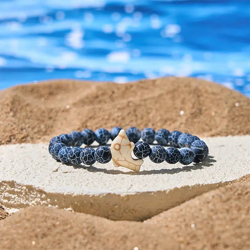 Fortune Jewel Natural Various Stones Dolphin Spiritual Balance Bracelet Fortune Jewel