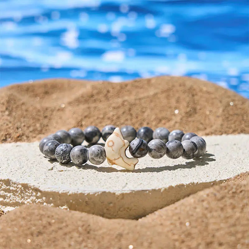 Fortune Jewel Natural Various Stones Dolphin Spiritual Balance Bracelet Fortune Jewel