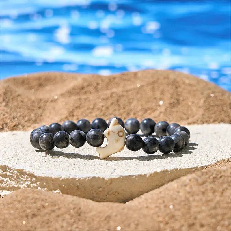 Fortune Jewel Natural Various Stones Dolphin Spiritual Balance Bracelet Fortune Jewel