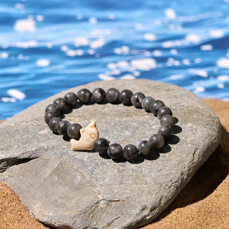 Fortune Jewel Natural Various Stones Dolphin Spiritual Balance Bracelet Fortune Jewel