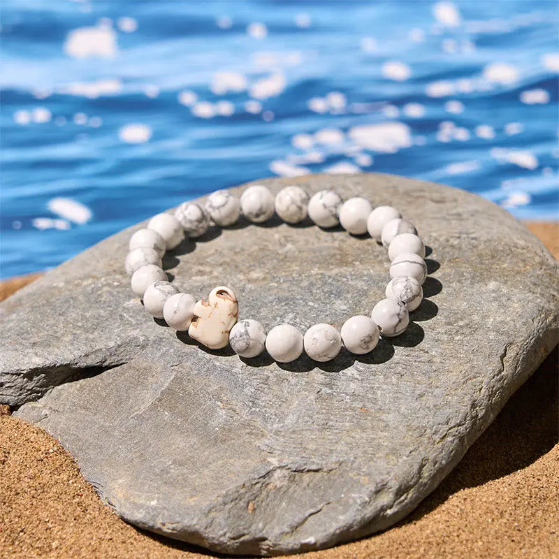 Fortune Jewel Natural Various Stones Elephant Spiritual Strength Bracelet Fortune Jewel