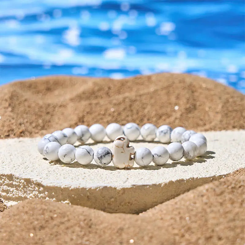 Fortune Jewel Natural Various Stones Elephant Spiritual Strength Bracelet Fortune Jewel