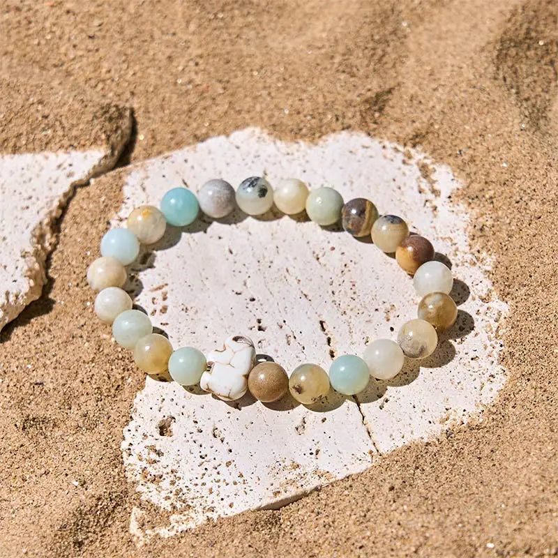 Fortune Jewel Natural Various Stones Elephant Spiritual Strength Bracelet Fortune Jewel