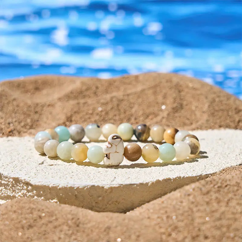 Fortune Jewel Natural Various Stones Elephant Spiritual Strength Bracelet Fortune Jewel