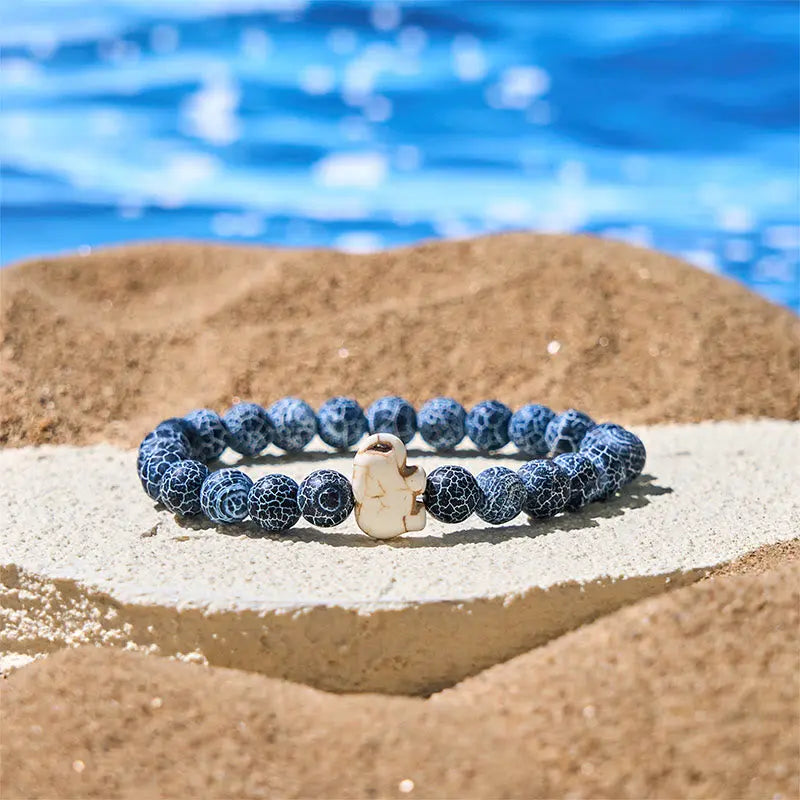 Fortune Jewel Natural Various Stones Elephant Spiritual Strength Bracelet Fortune Jewel
