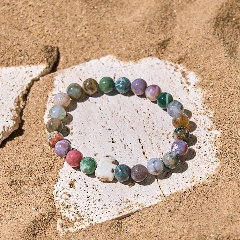 Fortune Jewel Natural Various Stones Elephant Spiritual Strength Bracelet Fortune Jewel