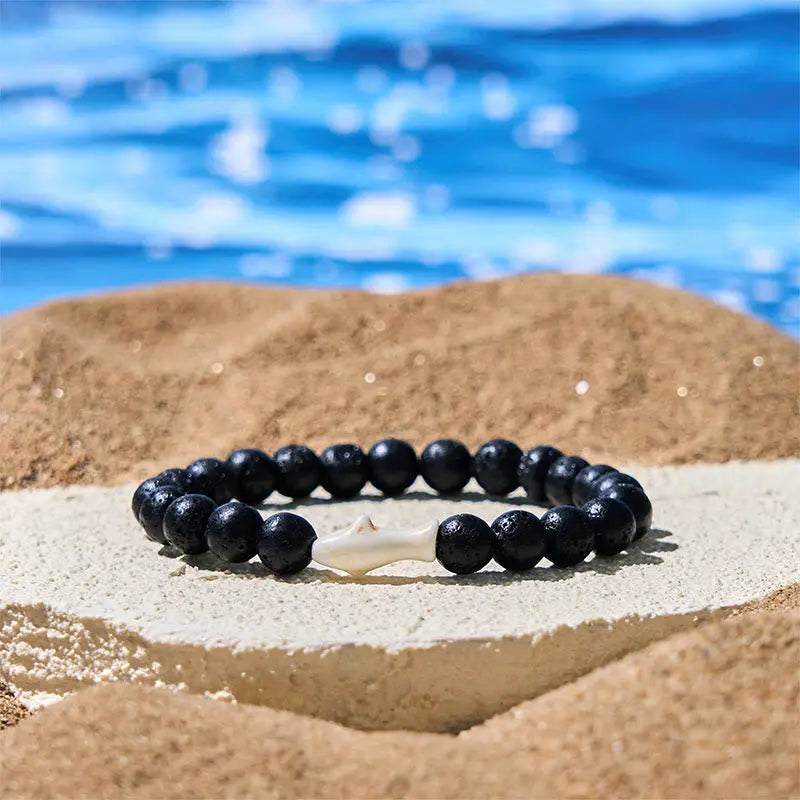 Fortune Jewel Natural Agate Stone Shark Wisdom Bracelet Fortune Jewel