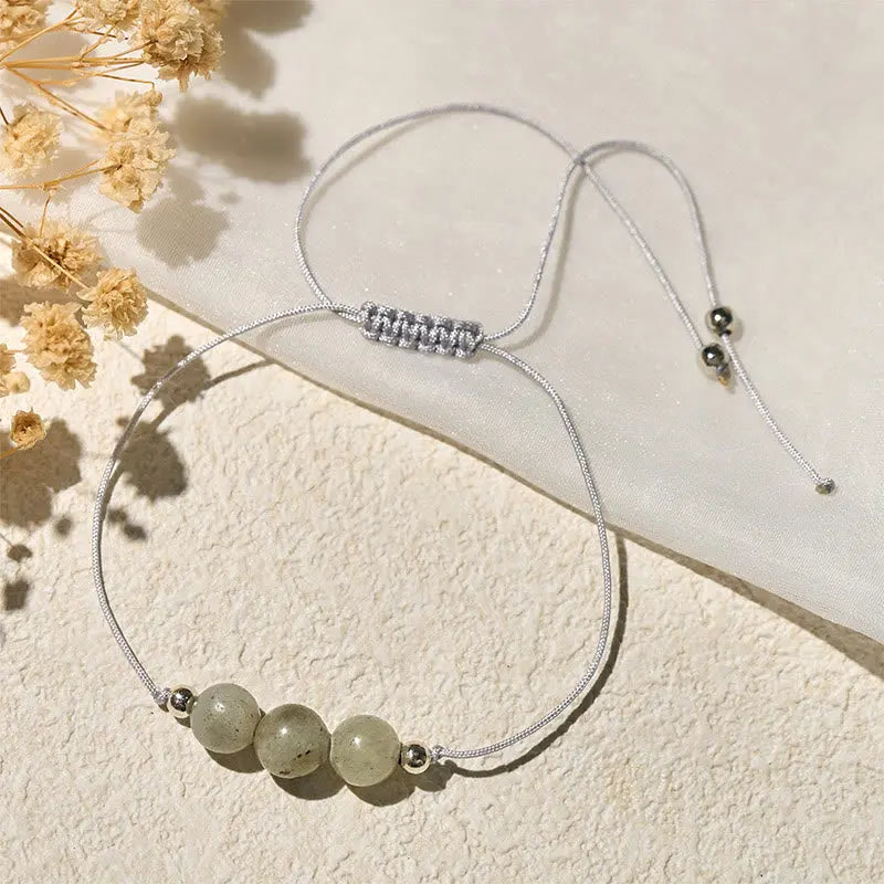 Fortune Jewel Natural Labradorite Bead Rope Healing Bracelet Fortune Jewel