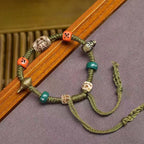 Fortune Jewel Tibetan Dragon Pattern Dice Handmade Rope Bracelet Fortune Jewel